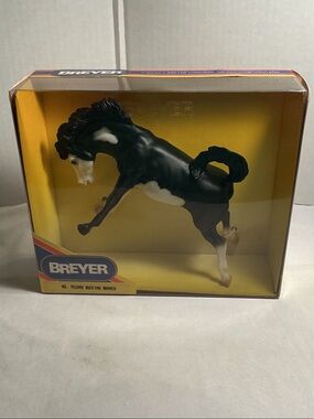 NIB Breyer Black and White Pinto Bucking Bronco Model 701092 in original box